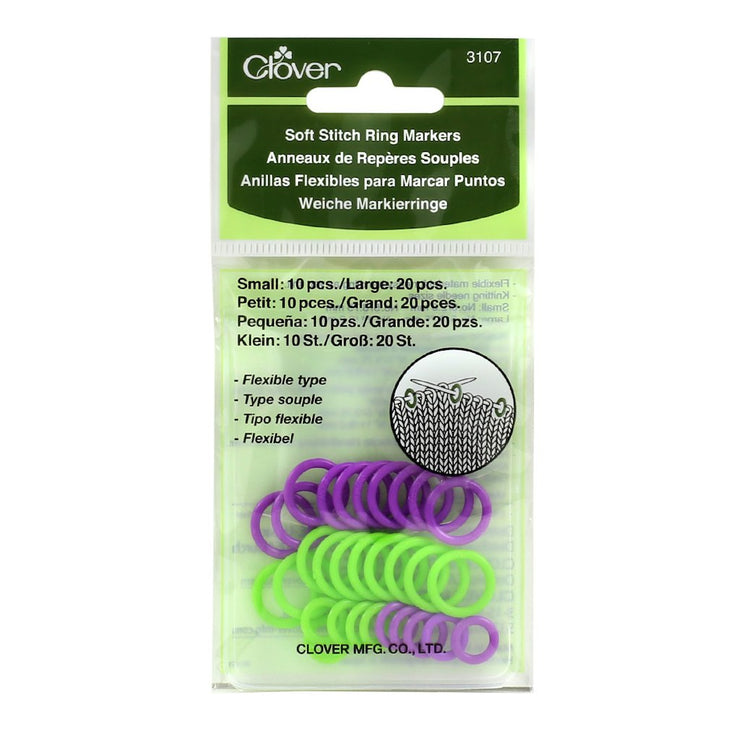 Clover Jumbo Soft Ring Stitch Markers